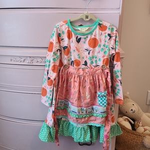Matilda Jane × Joanna Gaines Fresh Squeezed orange dress with apron